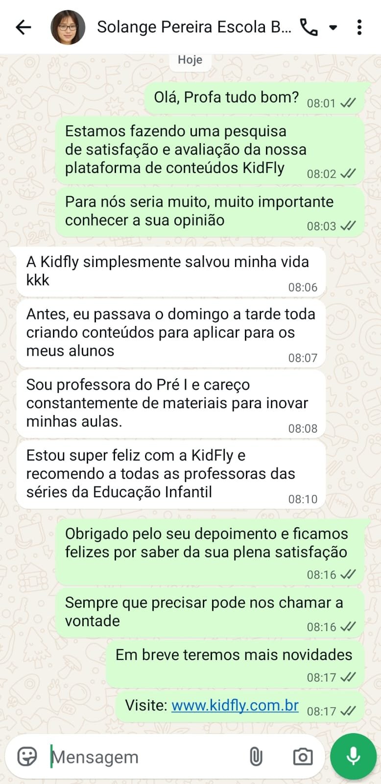 Depoimento Profa. Solange Pereira