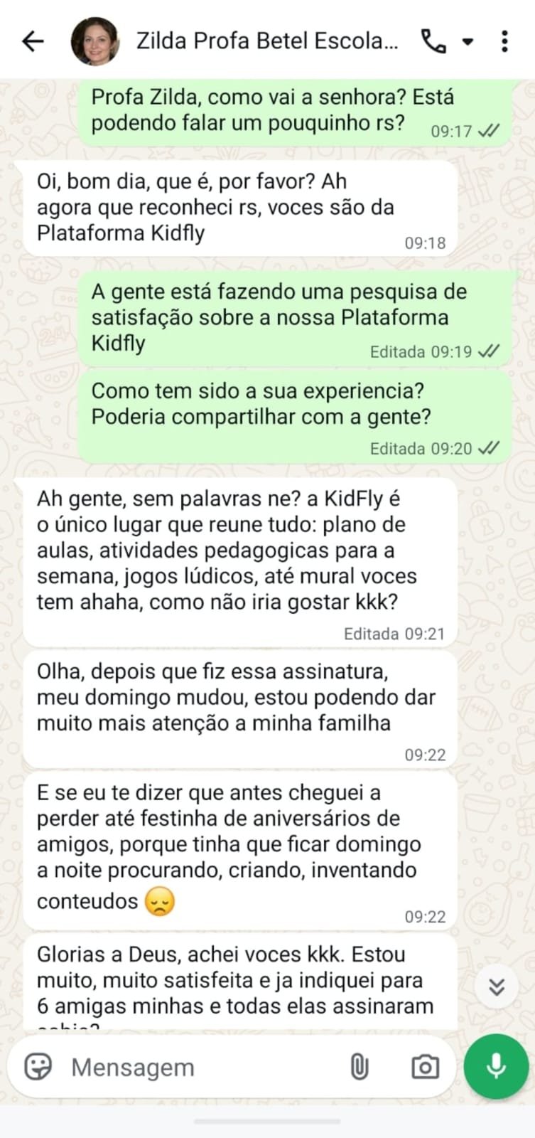 Depoimento Profa. Zilda